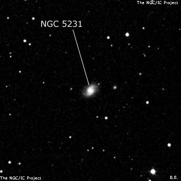 NGC 5231 - спиральная галактика с баром. Описание NGC 5231:, Галактика в созвездии Дева