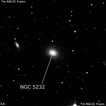 NGC 5232 - линзовидная галактика. Описание NGC 5232:, Галактика в созвездии Дева