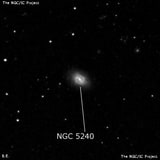 NGC 5240 - спиральная галактика с баром. Описание NGC 5240:, Галактика в созвездии Гончие Псы