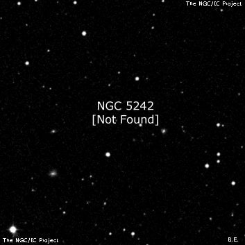 NGC 5242 - по указанным Генри Дрейером координатам, объект повторно не найден; . Описание NGC 5242:, Объект глубокого космоса в созвездии Дева