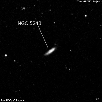 NGC 5243 - галактика. Описание NGC 5243:, Галактика в созвездии Гончие Псы