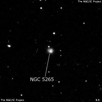 NGC 5265 - спиральная галактика с баром. Описание NGC 5265:, Галактика в созвездии Гончие Псы