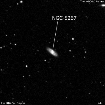 NGC 5267 - спиральная галактика с баром. Описание NGC 5267:, Галактика в созвездии Гончие Псы