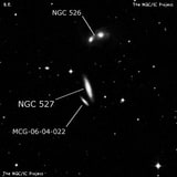 NGC 527 - спиральная галактика с баром. Описание NGC 527:, Галактика в созвездии Скульптор