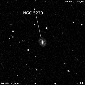NGC 5270 - спиральная галактика с баром. Описание NGC 5270:, Галактика в созвездии Дева