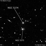 NGC 5274 - эллиптическая галактика. Описание NGC 5274:, Галактика в созвездии Гончие Псы