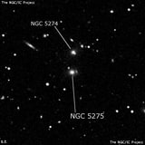 NGC 5275 - линзовидная галактика. Описание NGC 5275:, Галактика в созвездии Гончие Псы