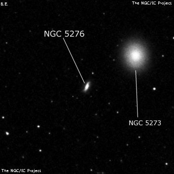 NGC 5276 - спиральная галактика с баром. Описание NGC 5276:, Галактика в созвездии Гончие Псы