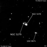 NGC 5279 - спиральная галактика с баром. Описание NGC 5279:, Галактика в созвездии Большая Медведица