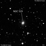 NGC 529 - галактика. Описание NGC 529:, Галактика в созвездии Андромеда
