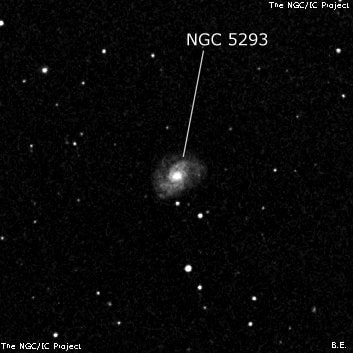 NGC 5293 - спиральная галактика. Описание NGC 5293:, Галактика в созвездии Волопас