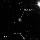 NGC 5305 - спиральная галактика с баром. Описание NGC 5305:, Галактика в созвездии Гончие Псы