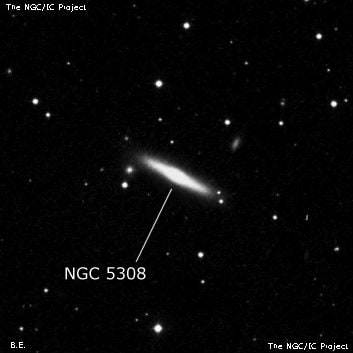 NGC 5308 - линзовидная галактика. Описание NGC 5308:, Галактика в созвездии Большая Медведица