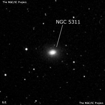 NGC 5311 - линзовидная галактика. Описание NGC 5311:, Галактика в созвездии Гончие Псы