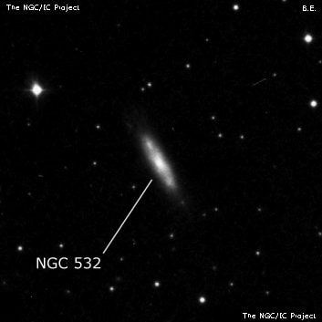 NGC 532 - галактика. Описание NGC 532:, Галактика в созвездии Рыбы