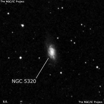 NGC 5320 - спиральная галактика с баром. Описание NGC 5320:, Галактика в созвездии Гончие Псы