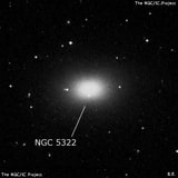 NGC 5322 - эллиптическая галактика. Описание NGC 5322:, Галактика в созвездии Большая Медведица