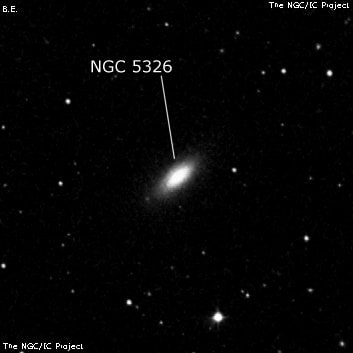 NGC 5326 - галактика. Описание NGC 5326:, Галактика в созвездии Гончие Псы