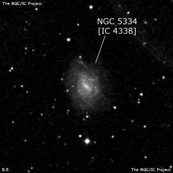 NGC 5334 - спиральная галактика с баром. Описание NGC 5334:, Галактика в созвездии Дева