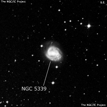 NGC 5339 - спиральная галактика с баром. Описание NGC 5339:, Галактика в созвездии Дева