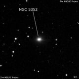 NGC 5352 - галактика. Описание NGC 5352:, Галактика в созвездии Гончие Псы