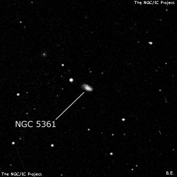 NGC 5361 - галактика. Описание NGC 5361:, Галактика в созвездии Гончие Псы