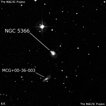 NGC 5366 - линзовидная галактика. Описание NGC 5366:, Галактика в созвездии Дева