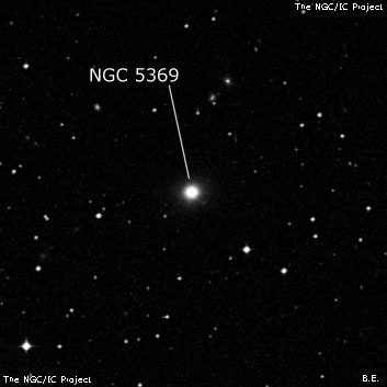 NGC 5369 - эллиптическая галактика. Описание NGC 5369:, Галактика в созвездии Дева