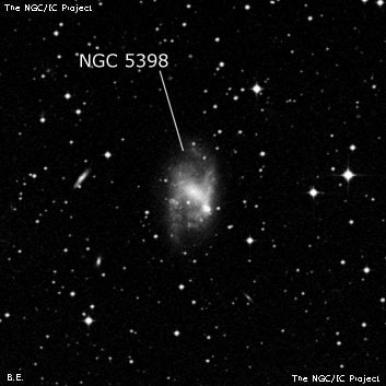NGC 5398 - спиральная галактика с баром. Описание NGC 5398:, Галактика в созвездии Центавр