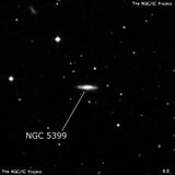 NGC 5399 - галактика. Описание NGC 5399:, Галактика в созвездии Гончие Псы