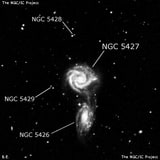 NGC 5427 - спиральная галактика с баром. Описание NGC 5427:, Галактика в созвездии Дева