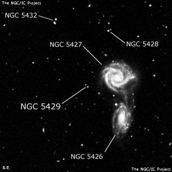 NGC 5429 - две звезды. Описание NGC 5429:, Двойная звезда в созвездии Дева