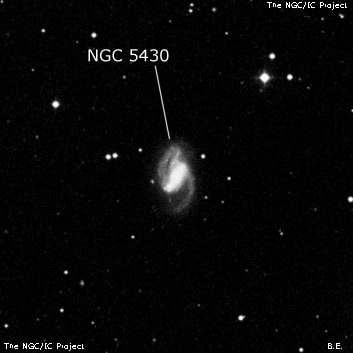 NGC 5430 - спиральная галактика с баром. Описание NGC 5430:, Галактика в созвездии Большая Медведица