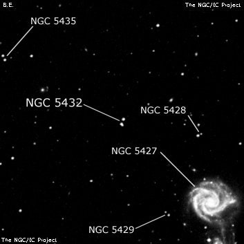 NGC 5432 - две звезды. Описание NGC 5432:, Объект глубокого космоса в созвездии Дева