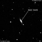 NGC 5445 - линзовидная галактика. Описание NGC 5445:, Галактика в созвездии Гончие Псы