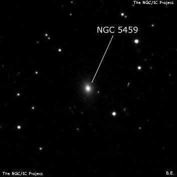 NGC 5459 - линзовидная галактика. Описание NGC 5459:, Галактика в созвездии Волопас