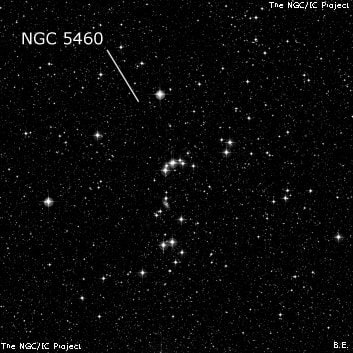 NGC 5460 - рассеянное скопление звёзд. Описание NGC 5460:, Рассеянное скопление в созвездии Центавр