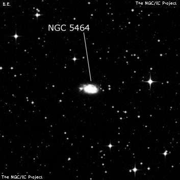 NGC 5464 - спиральная галактика с баром. Описание NGC 5464:, Галактика в созвездии Гидра