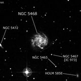 NGC 5468 - спиральная галактика с баром. Описание NGC 5468:, Галактика в созвездии Дева