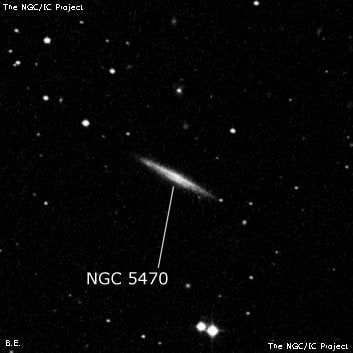 NGC 5470 - спиральная галактика. Описание NGC 5470:, Галактика в созвездии Дева