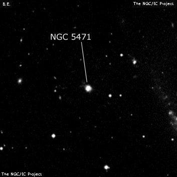 NGC 5471 - H 2 -регион или часть галактики. Описание NGC 5471:, Область H II в созвездии Большая Медведица