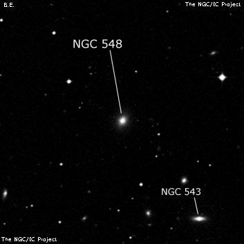 NGC 548 - эллиптическая галактика. Описание NGC 548:, Галактика в созвездии Кит