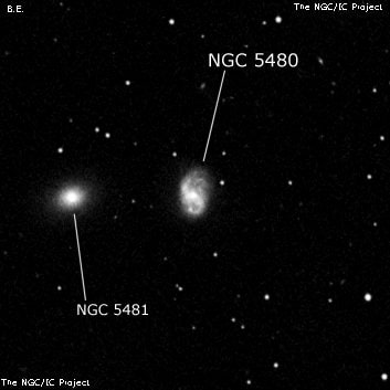 NGC 5480 - спиральная галактика. Описание NGC 5480:, Галактика в созвездии Большая Медведица