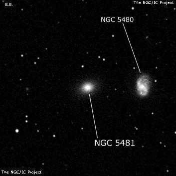NGC 5481 - эллиптическая галактика. Описание NGC 5481:, Галактика в созвездии Волопас