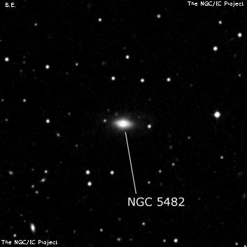 NGC 5482 - линзовидная галактика. Описание NGC 5482:, Галактика в созвездии Волопас