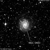 NGC 5483 - спиральная галактика с баром. Описание NGC 5483:, Галактика в созвездии Центавр