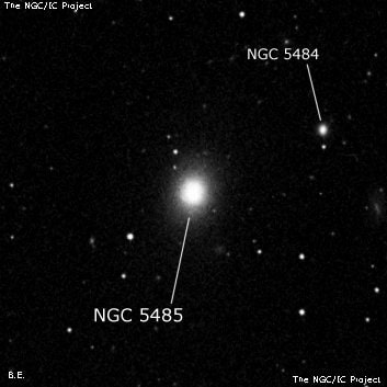 NGC 5485 - линзовидная галактика. Описание NGC 5485:, Галактика в созвездии Большая Медведица