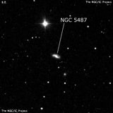 NGC 5487 - спиральная галактика с баром. Описание NGC 5487:, Галактика в созвездии Волопас