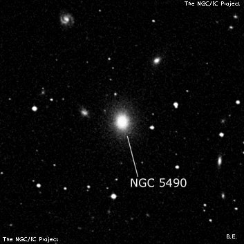NGC 5490 - эллиптическая галактика. Описание NGC 5490:, Галактика в созвездии Волопас
