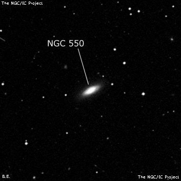 NGC 550 - спиральная галактика. Описание NGC 550:, Галактика в созвездии Кит